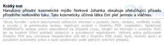 Merco Hanušovo Mýdlo Norkové Johanka 100g - popis