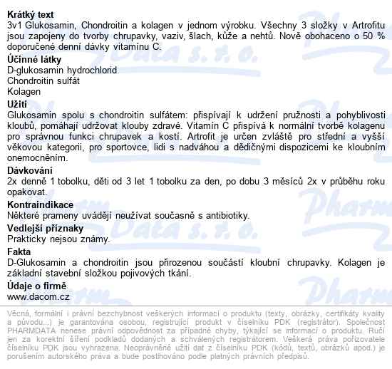 Artrofit Tobolek 60 - popis