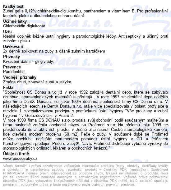 Gum Zubní Gel Paroex (chx 0.12%) 75ml G1790eme - popis