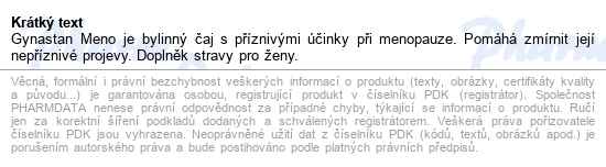 Gynastan Bylinný ženský čaj 20x1g Fytopharma - popis