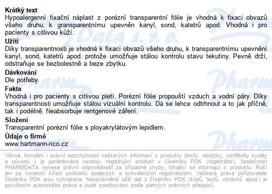 Náplast Hypoalergenní Omnifilm 1,25cmx5m,1ks - popis