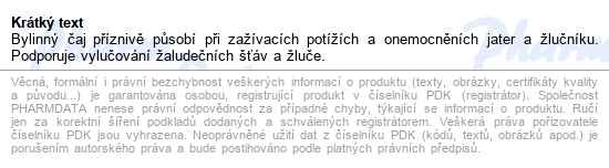 Ungolen Bylinný čaj Játra+žlučník 50g Fytopharma - popis