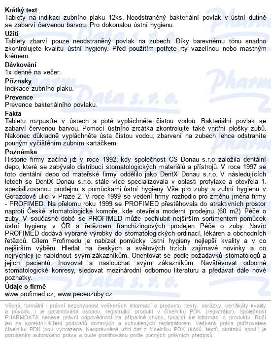 Gum Tablety Red-cote K Indikaci Plaku 12ks G824mb - popis