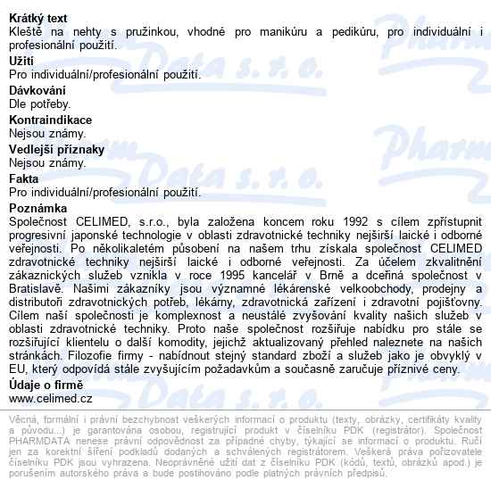 Kleště Si-001 Na Nehty Pruž.14cm Celimed - popis