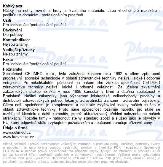 Nůžky Si-019 Na Nehty Rovn.hrotn.9cm Celimed - popis