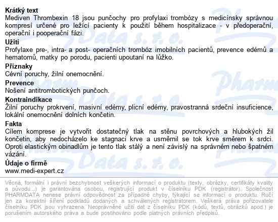Mediven Thrombexin 18 stehenní punčochy velikost SX Bílá - popis