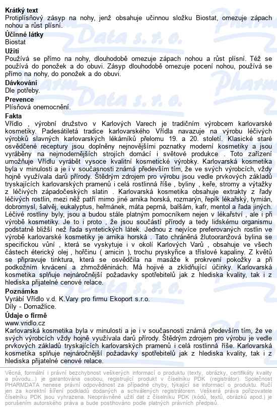 Zásyp S Aktivním Stříbrem Nohy/prac.rukavice 120ml - popis