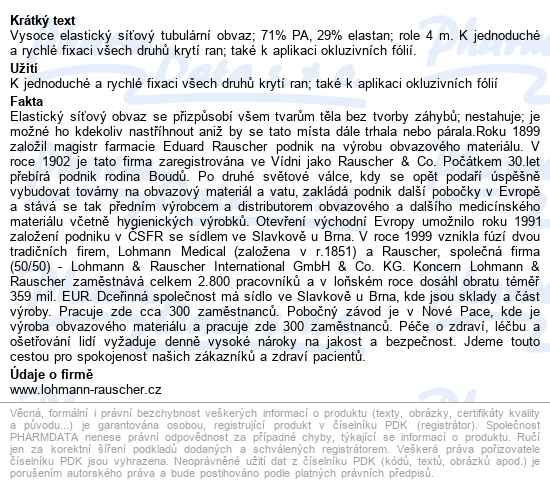 Obinadlo Pružné Hadicové Síťové Tg-fix C noha,4m,1ks - popis