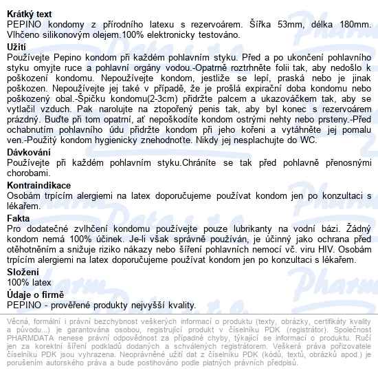 Pepino Prezervativ Satisfaction 3ks - popis