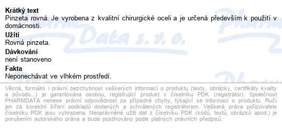 Solingen Ce-2827/2 Pinzeta Rovná - popis