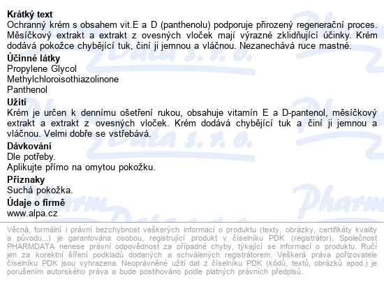 Aviril Krém Na Ruce Bylinný S Vitamíny 100ml - popis