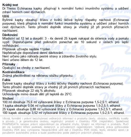 Dr.theiss Echinacea Bylinné Kapky 50ml - popis