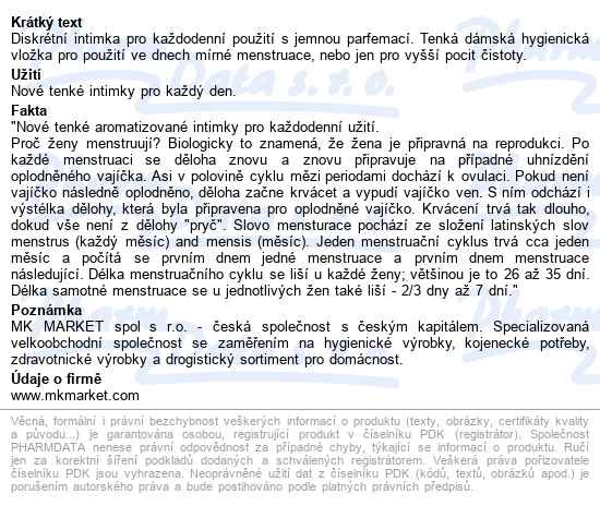 Discreet Deo Waterlily Vložky 20ks - popis