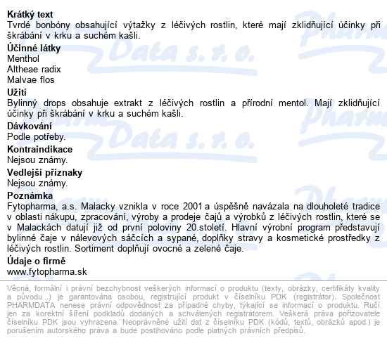 Tatranská Průduš.směs Bylinný Drops 60g - popis