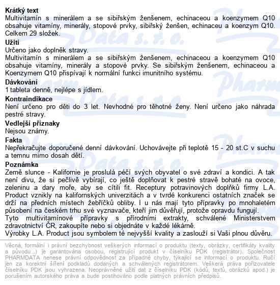 Multivitamin-min.+ženšen+echin.+q10 Tbl.100 - popis
