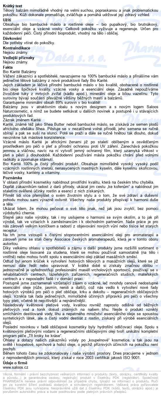Bio Karité Balzám Atopikderm 50ml - popis