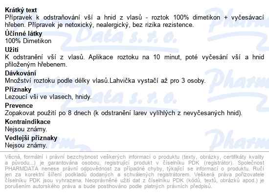 Pedicul Hermal 100ml - popis