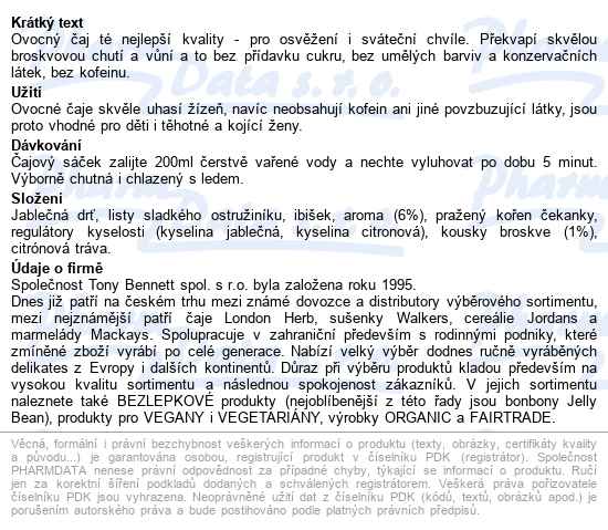 Lfh Broskev 20x2g - popis