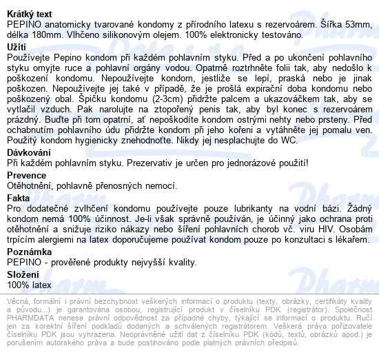 Pepino Prezervativ Classic 12ks - popis