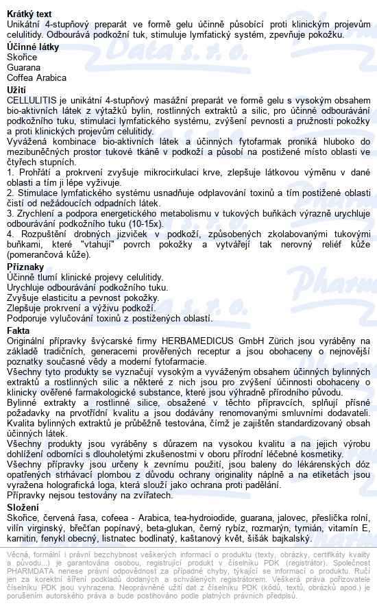 Cellulitis 500ml - popis