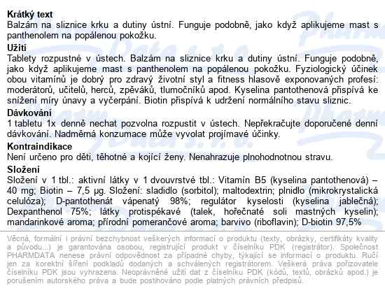 Favea Panthenol Forte Tbl.30 - popis