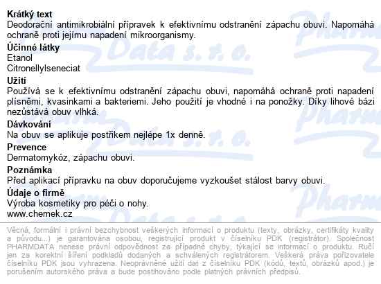 Top Gold Deo. Antimikr. Přípr. Obuv 1000ml - popis