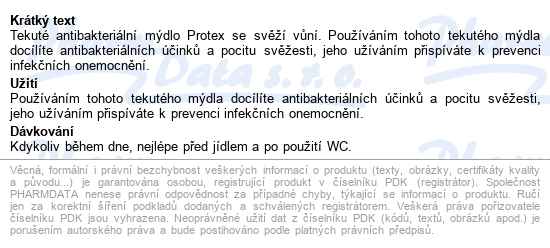 Protex Fresh Antibakteriální Tekuté Mýdlo 300ml - popis