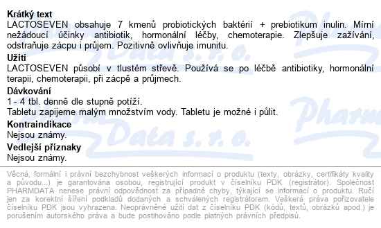 Lactoseven Tbl.100 - popis
