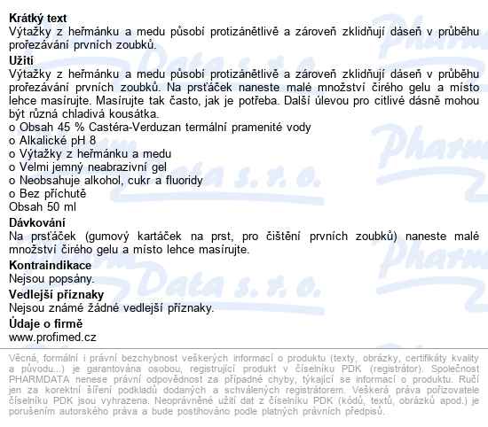 Buccotherm Bio Masáž.dět.gel Dásně 50g Pfbuc00027 - popis