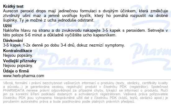 Fytofontana Aurecon Peroxid Drops 10ml - popis