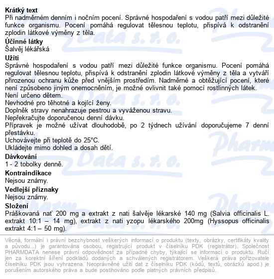 Liftea šalvěj+yzop Tobolek 30 - popis