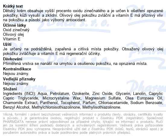 Batole Dětský Krém Na Opruzeniny 75ml - popis