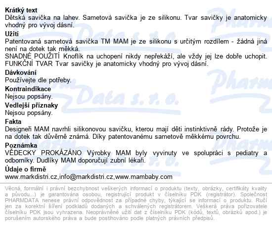 Mam Savička Na Lahev Vx Rychlý Průtok 6+m 1ks - popis