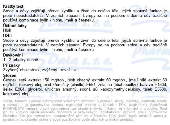 Liftea Hloh/jmelí/česnek Tobolek 30 - popis