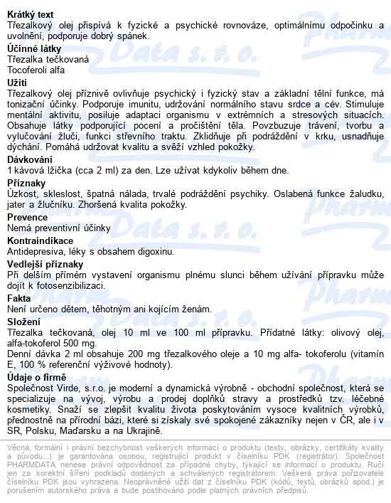 Třezalkový Olej 50ml - popis