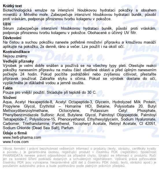 Fc Hydroceutical 30ml - popis