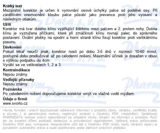 Svorto 049 Korektor Meziprstní 37-41 (2) - popis