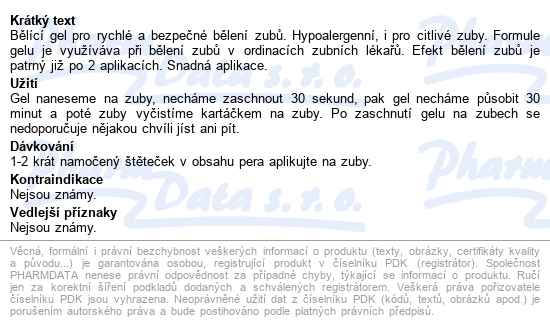 Whitening Pen Bělící Zubní Pero 5ml - popis