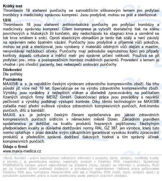 Mediven Thrombexin 18 stehenní punčochy velikost L Bílá - popis