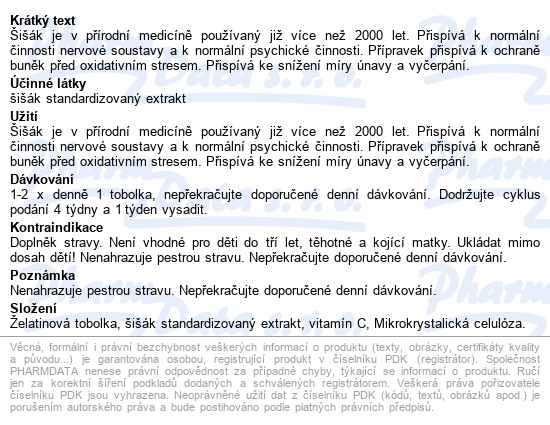 Green Idea šišák Bajkalský Bylinné Tobolek 60 - popis