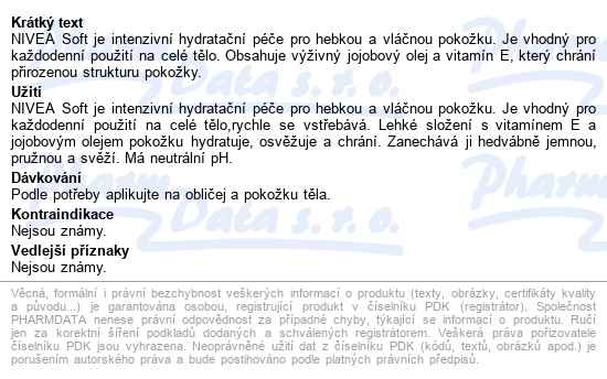 Nivea Soft Krém 200ml - popis