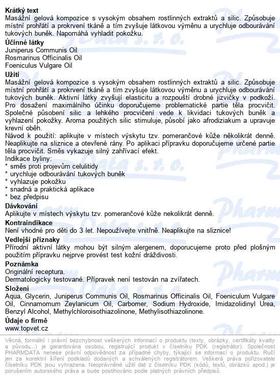 Topvet Celustin Gel 250ml - popis