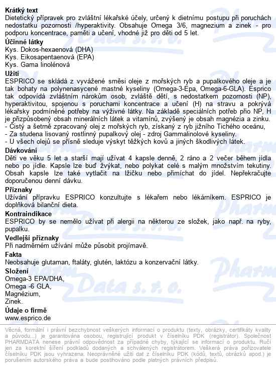 Esprico Cps.60 - popis