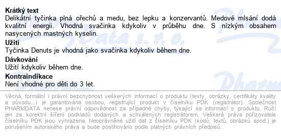 Nutrend Denuts Ořechová Tyčinka Pistácie+slun.35g - popis