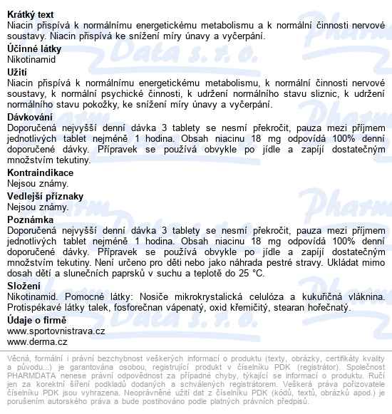 Niacin Tbl.500 - popis