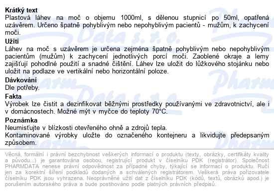Láhev Na Moč S Uzávěrem 1l - popis