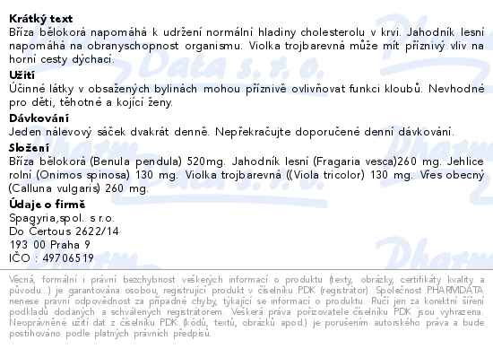 Jančův čaj Kloubní Vřes-jahodník-jehlice 20x1.3g - popis