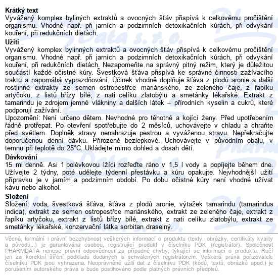 Liftea Metabolic 250ml - popis