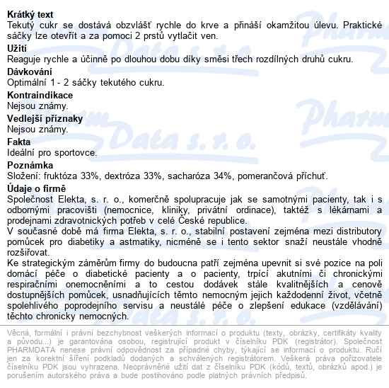 Wellion Orange Tekutý Cukr 10x13ml - popis