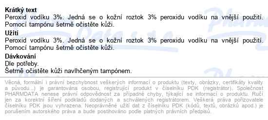 Peroxid Vodíku 3% 100ml - popis